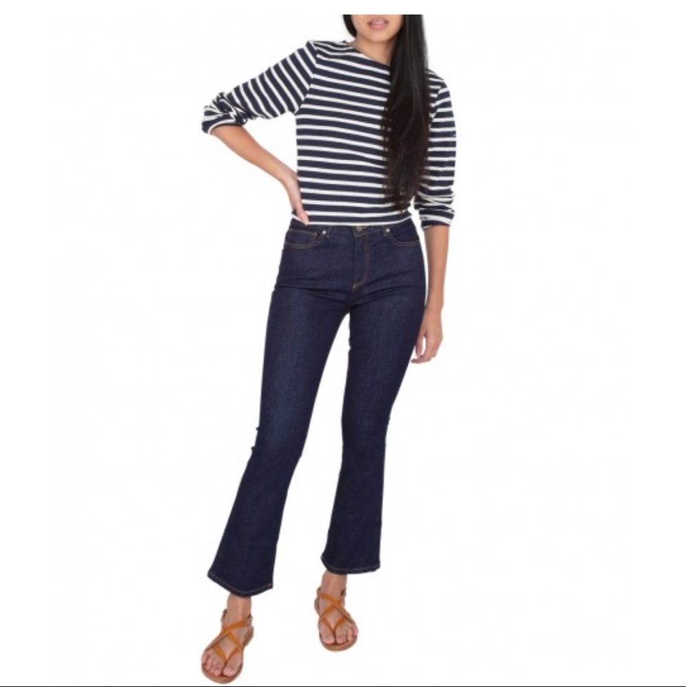 NWOT Ann Mashburn Flare Crop Jean